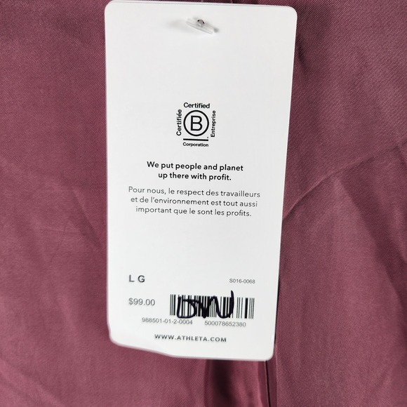 NWT Athleta Calm Cool Pants Womens Large Wide Leg Cupro Mauve Relaxed Fit - Picture 4 of 12